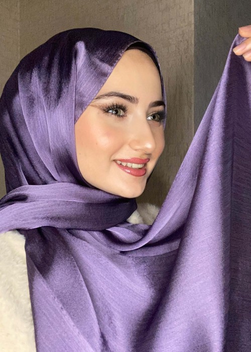 Leylak Janjan Şifon Şal
