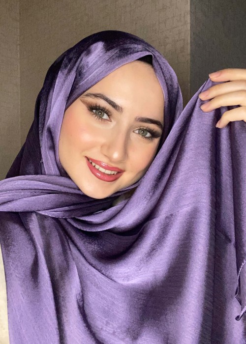 Leylak Janjan Şifon Şal