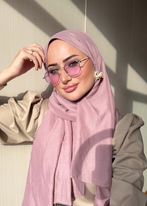 Pembe Organik Pamuk Şal