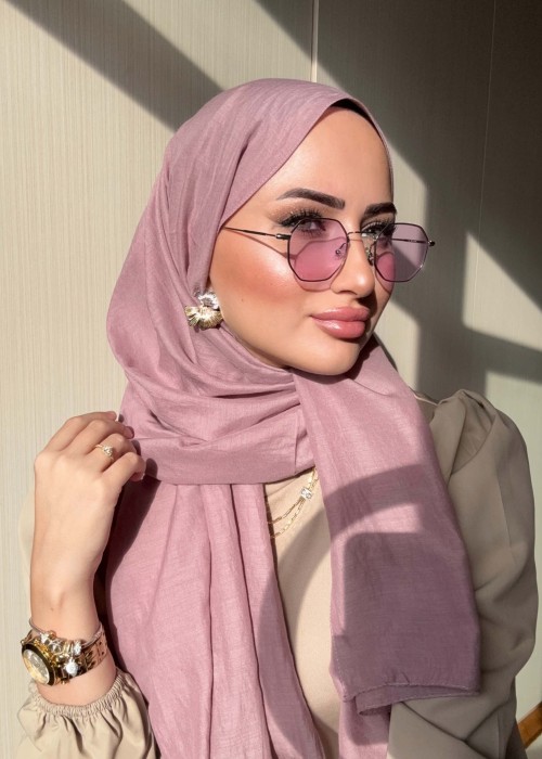 Pembe Organik Pamuk Şal